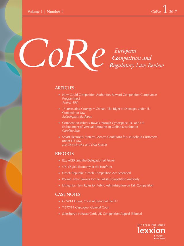 CoRe - European Competition and Regulatory Law Review - Journals Cover CoReAbfallR