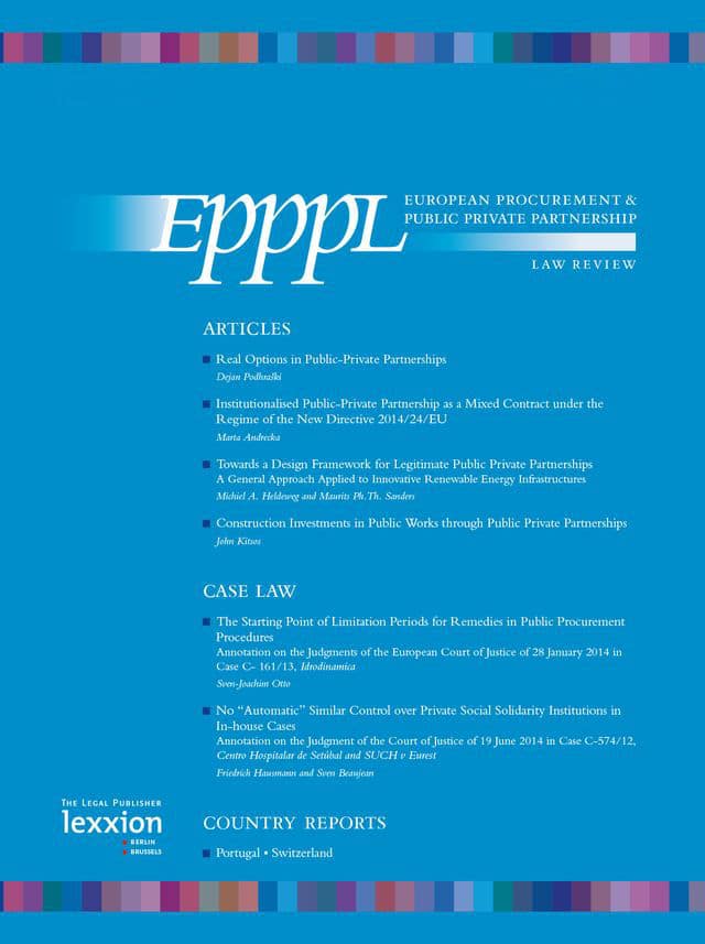 EPPPL - European Procurement & Public Private Partnership Law Review - Journals Cover EPPPL