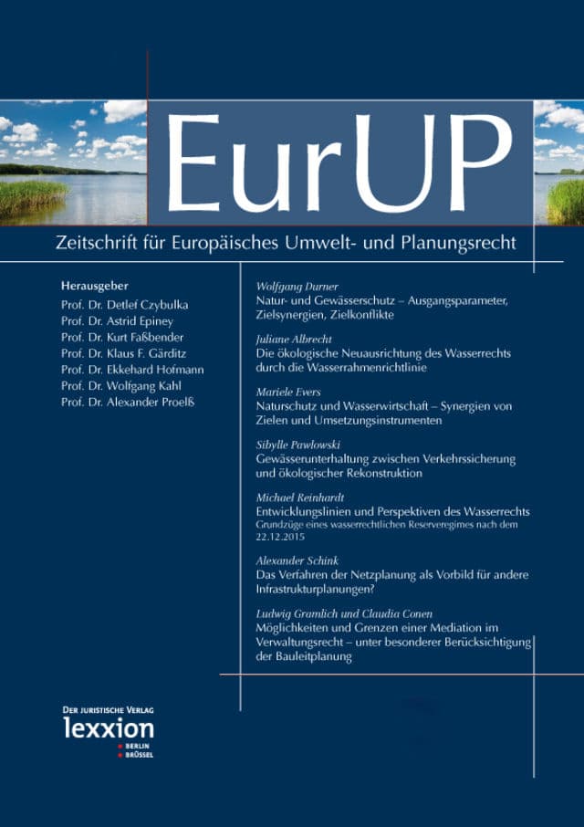 EurUP - Zeitschrift für Europäisches Umwelt- und Planungsrecht - Journals Cover EurUP