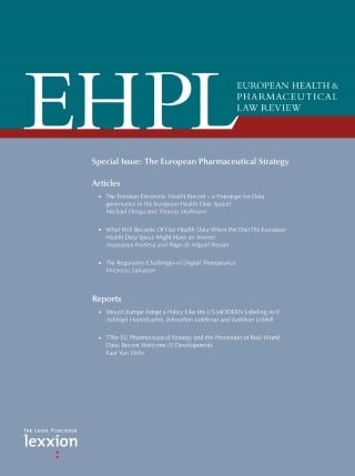 EHPL - European Health & Pharmaceutical Law Review - ehpl cover klein